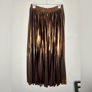 Wishlist Metallic Brown Maxi Skirt